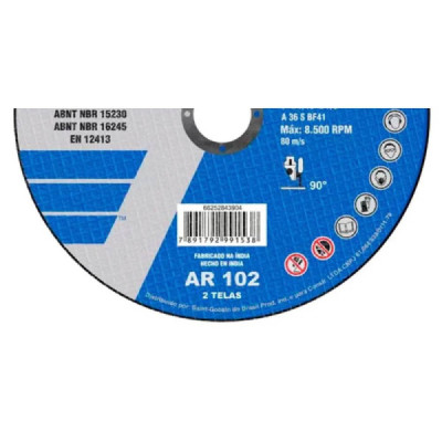 Disco de Corte 7x1.6x7/8 Classic AR102 - Norton