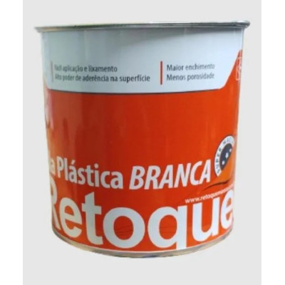 MASSA PLASTICA 1.0 KG BRANCA C/ CATALISADOR 9ML