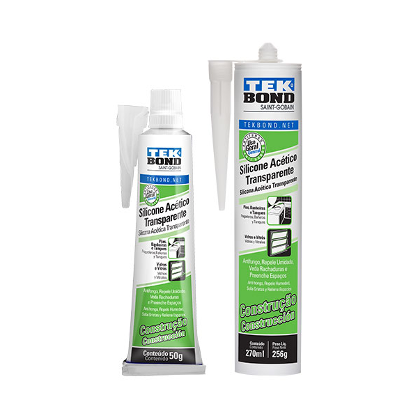 SILICONE ACÉTICO INCOLOR 256G - TEKBOND