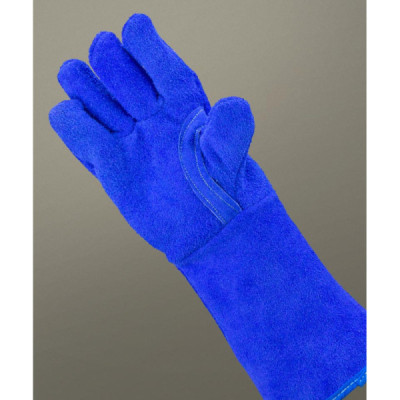 LUVA DE RASPA P 07 AZUL S/ FORRO C.A 16074