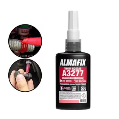 Adesivo Trava Rosca A3277 50G (ALTA RESISTENCIA) Almata
