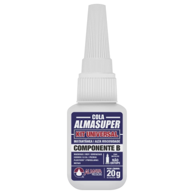 Kit Mdf Adesivo Instantâneo Ativador Primer Almasuper Almata (A50ml/B20ml)