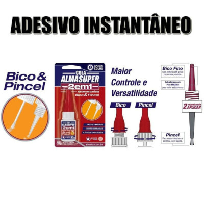 Adesivo inst. 10gr almaasuper ultra rapido Almata