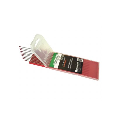 Tungstenio 2,4mm 3/32 x 15 2% torio verm carbografite