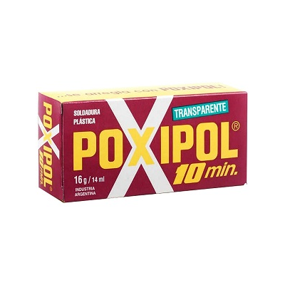 Poxipol adesivo epoxi 10min transp 16 gr vermelho