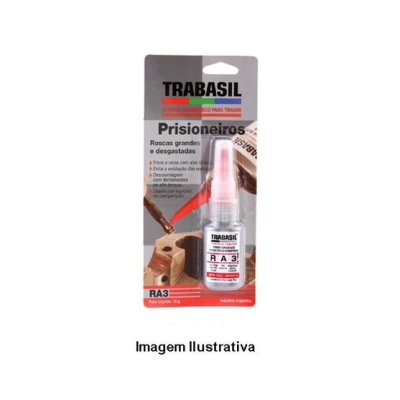 Cola trava rosca alta resistencia ra3 vermelho 15g-trabasil