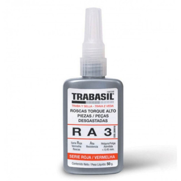 Cola Trava Rosca Vermelho Torque Alto 50g RA3 - Trabasil