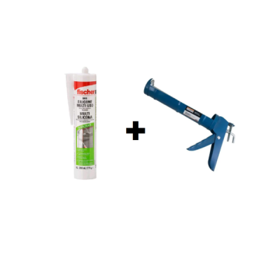 Kit 1 silicone vedação transparente 260 ml + 1 aplicador