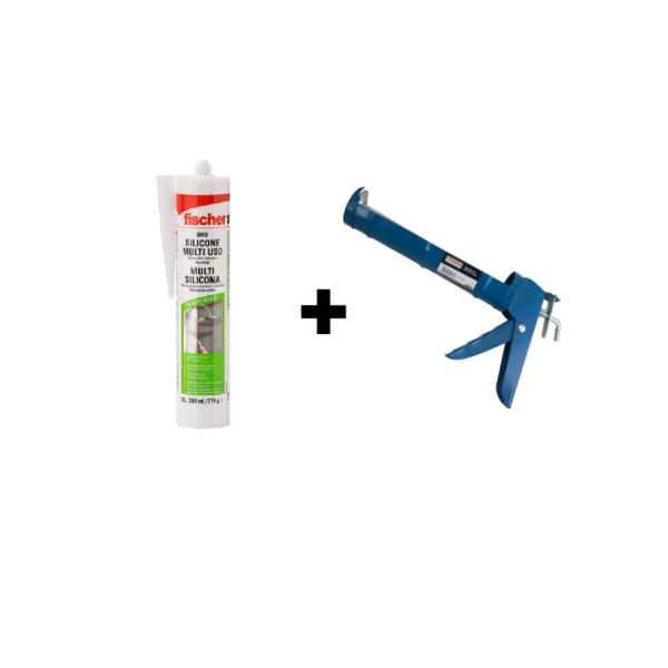 Kit 1 silicone vedação transparente 260 ml + 1 aplicador