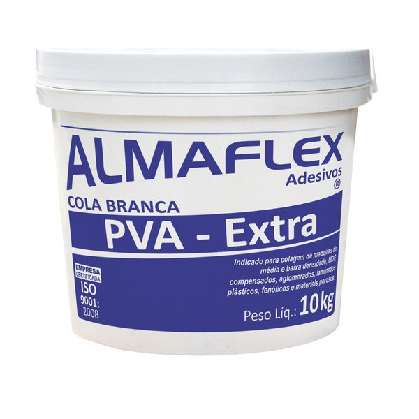 Cola branca 10 kg almaflex extra pva