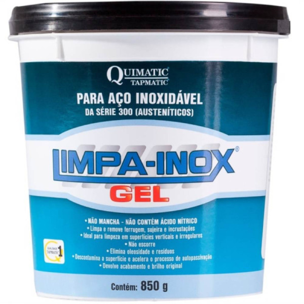 Limpa inox gel 850g tapmatic