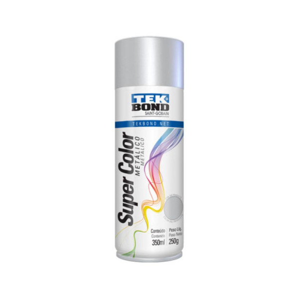 Tinta Spray Prata Metálico 350ml Tekbond