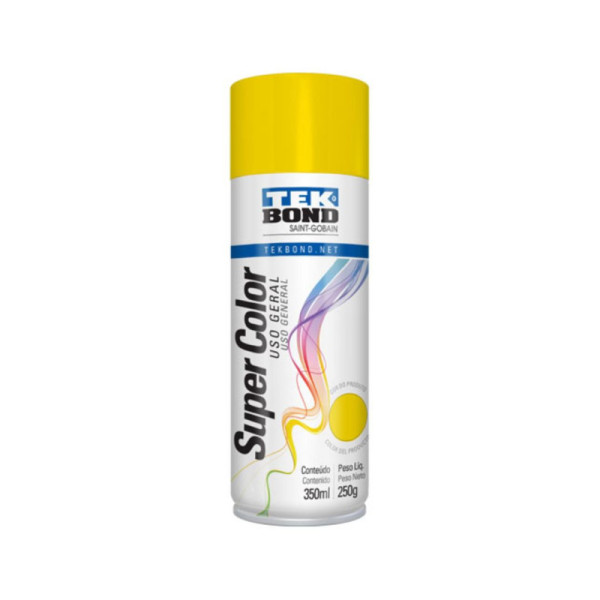 Tinta Spray Amarelo 350ml (250g) - Tekbond