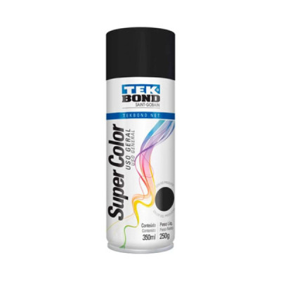 Tinta Spray Preto Fosco 350ml (250g) - Tekbond