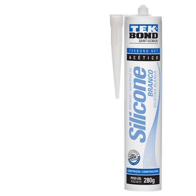 Cola de Silicone Acético Branco 280g - Uso Geral - Tekbond
