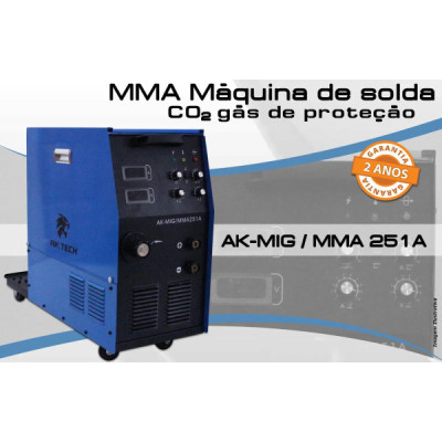 INVERSORA DE SOLDA MIG/ELETRODO 251A AK/MMA251A