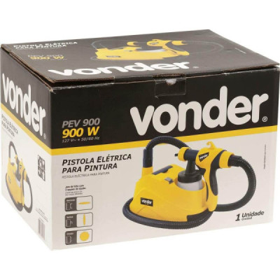 Pulverizadora elétrica de pintura vonder pev900 900w com caneca