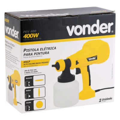 Pistola elétrica para pintura, 400 w, pev 400, 220v - vonder