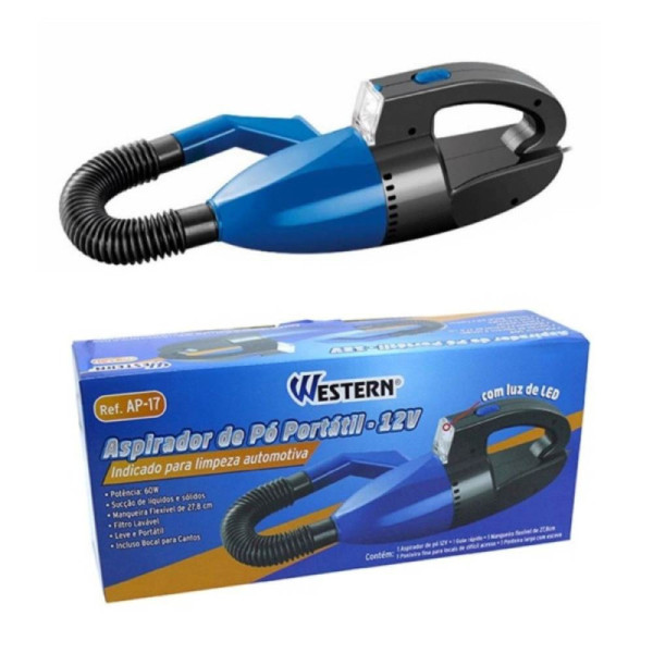 Aspirador de po portatil p/ carro 12v ap-17