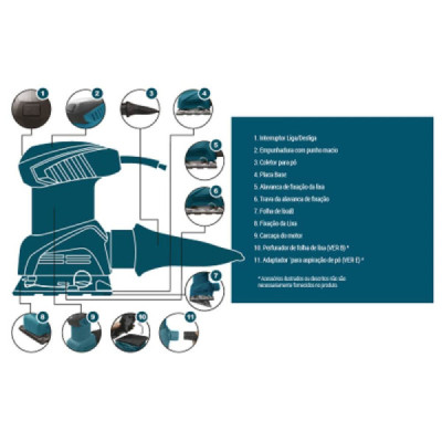 Lixadeira Orbital 240W 220V WS4151 - Wesco