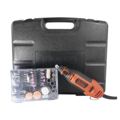Micro retífica 180w com maleta e 113 acessórios black + decker