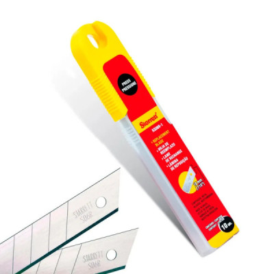 LAMINA P/ ESTILETE 18 MM GDE C/ 10PÇS KS06R-1