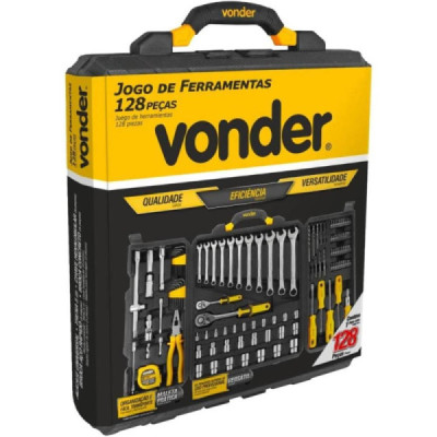 Jogo de Ferramentas c/ 128 pçs - 3599110128 - Vonder