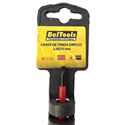 Chave de Fenda Isolada VDE 3x75mm Haste Isolada - Beltools