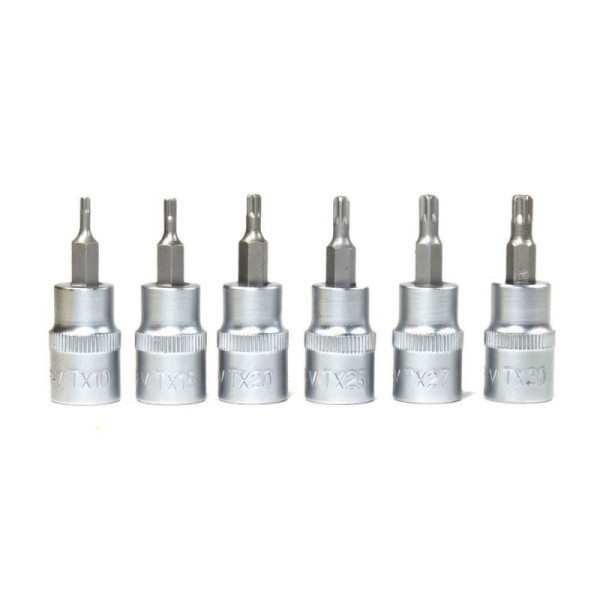 Jogo Soquete Bits Torx c/ Guia 6 pçs 3321660 - Corneta