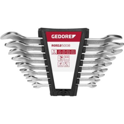 Jogo de Chave Fixa 06 A 22 Com 08 PÇS - GEDORE RED