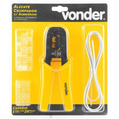 Alicate Crimpador c/ Acessórios 26 pçs - Vonder