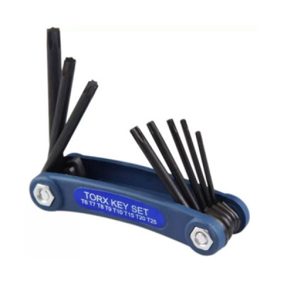 Chave torx jogo t06 a t25 s/f 1907 curta c/8 peças