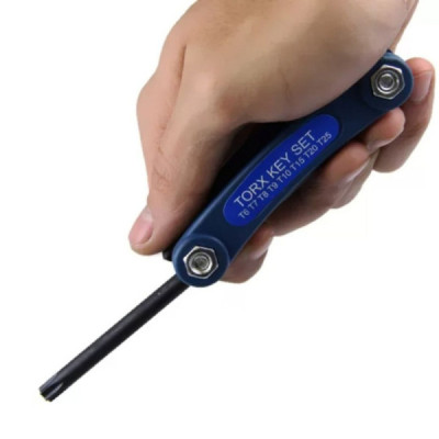 Chave torx jogo t06 a t25 s/f 1907 curta c/8 peças