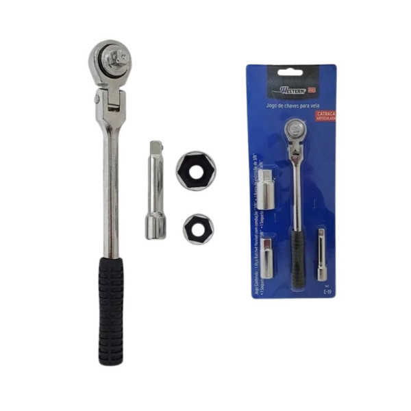 Chave p/ vela catraca soquete c/4 pcs
