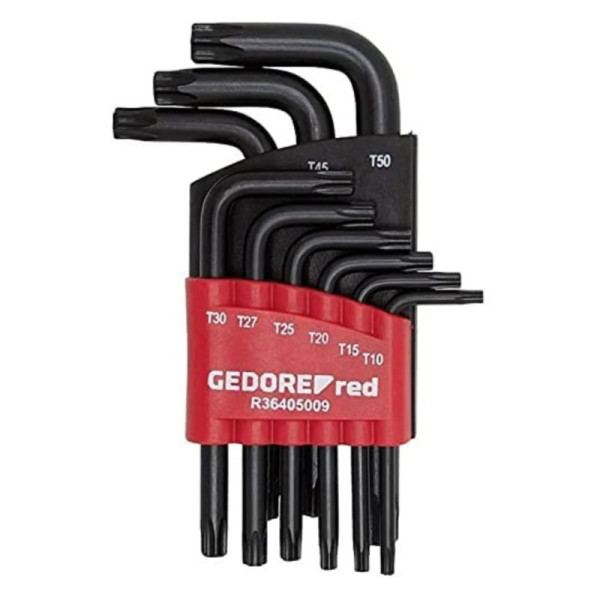 Chave torx jogo c/9 peças t10 a t50 red