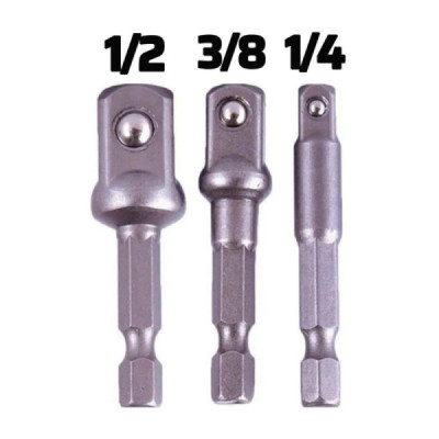 Kit adaptador p/ soquete 1/4-3/8-1/2