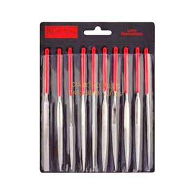 Jogo lima agulha diamantada140mm jg c/10 peÇas