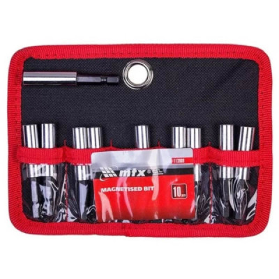 Kit c/10 pças Adaptador para soquete Magnético p/ Bits 1/4 MTX