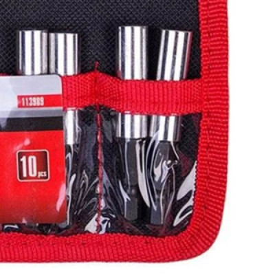 Kit c/10 pças Adaptador para soquete Magnético p/ Bits 1/4 MTX