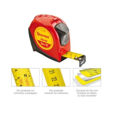 Trena 05 mts tx1-5me-s exact starrett