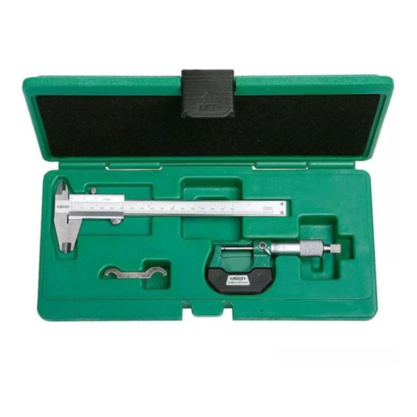 Kit 1 paquímetro + 1 micrometro jg instrumentos 5021 – Insize