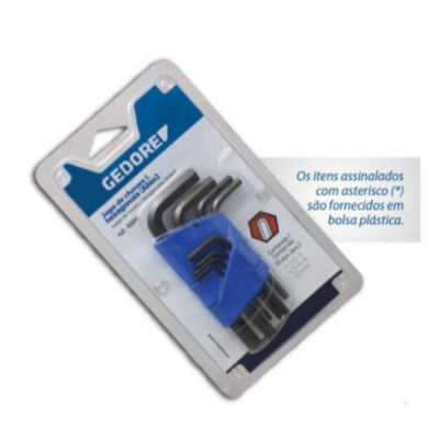 Chave Allen mm Jogo 3 a 14 c/ 10 pçs - 012109