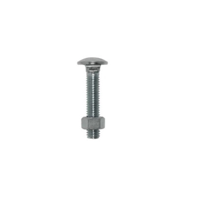 Parafuso Francês c/ Porca 1/4x1 Ferro Zincado c/ 100 pçs