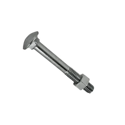 Parafuso Francês c/ Porca 1/4x4.1/2 Ferro Zincado c/ 100 pçs