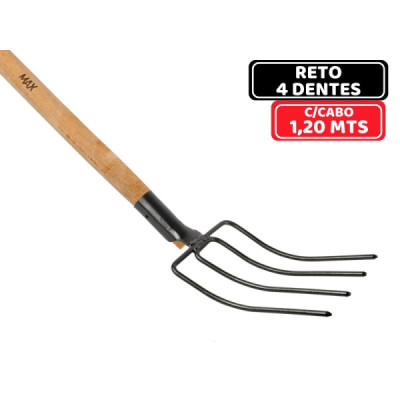 FORCADO 04 DENTES RETO C/ CABO
