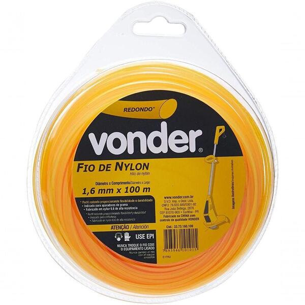 FIO DE NYLON REDONDO 1,6MM C/100M - SILENCIOSO