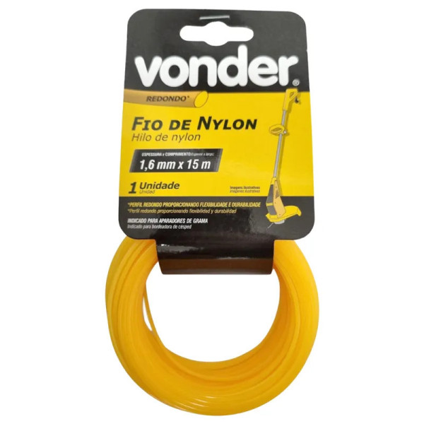 FIO DE NYLON 1,6MM ROLO C/ 15 MTS