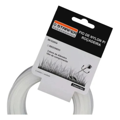 FIO DE NYLON REDONDO 3.0MM C/10 METROS