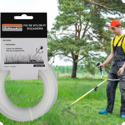 FIO DE NYLON REDONDO 3.0MM C/10 METROS