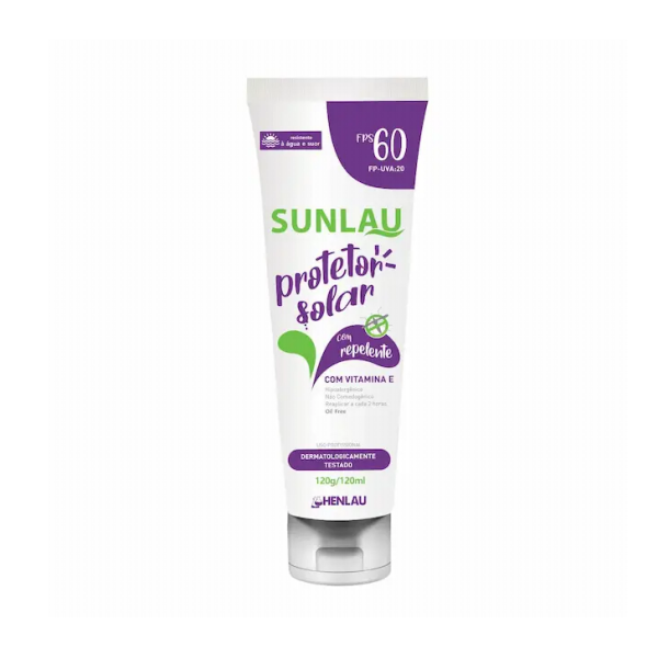 Protetor Solar FPS 60 Sunlau 120 Gr C/ repelente